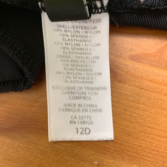 Point Zero Tankini Top, Adjustable Straps, No wires, Front Ruching Size 12D - Picture 8 of 8